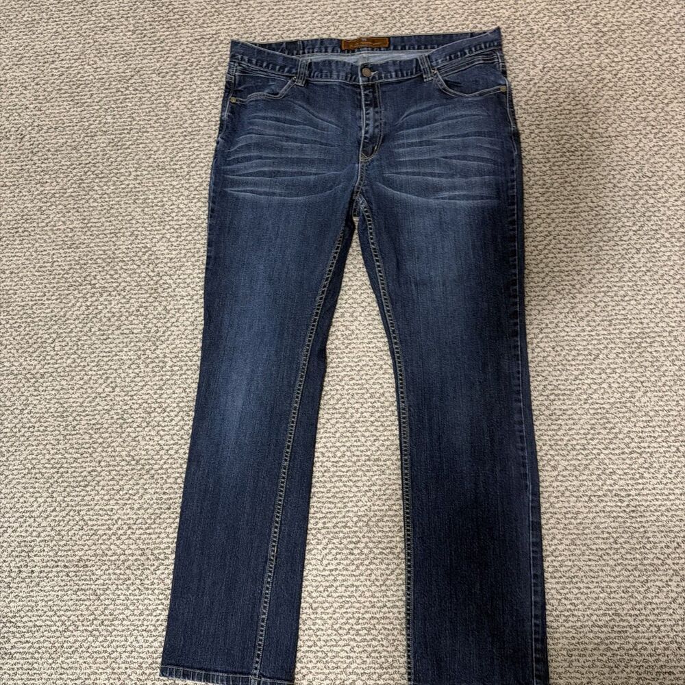 James Tattersall London Dark Wash Denim Jeans Straight Leg Mens 40/32 (tag40x34)